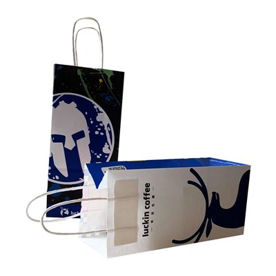 ¿Hay diferentes tamaños de bolsas de mano de cartón blanco?